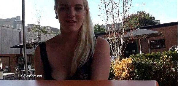  Upskirts spying on blonde teen babe Carly Rae in blonde outdoor flashing and voy